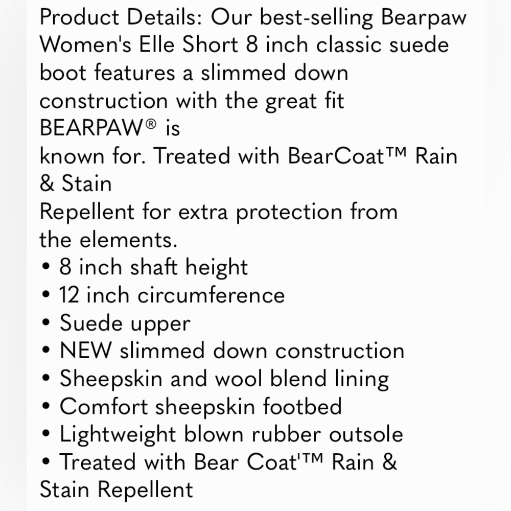 {NEW} Bearpaw Women's Elle Short Waterproof Suede Mid-Calf Snow Winter Boots NEW - Picture 14 of 14